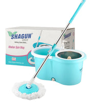 SHAGUN 360° Steel Spin Mop 7L Premium Plastic Mop Best Use for Home and Kitchen (Blue)