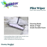 SHAGUN Zebra Print Pattern Long Handle Cleaning Wiper with Wide Head, Black and White, Premium PVC Coated Handle Wiper Or Bathroom, Tiles, Glass & Wet Surface Cleaning