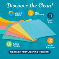 SHAGUN Sponge Wipe Cloth (Pack of 5) | Multipurpose Absorbent Cleaning Sheets for Kitchen & Home | Quick-Dry, Reusable (16x19 cm)