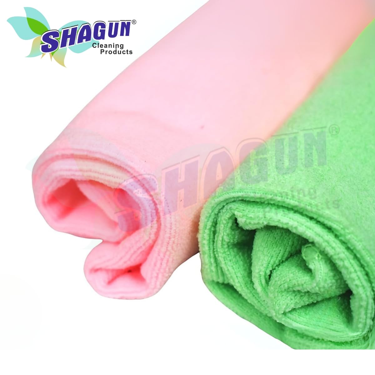 SHAGUN Microfiber Cleaning Cloth Set – Ultra Soft, Lint-Free & Highly Absorbent Duster for Home, Kitchen, Car & Multipurpose Use (40x40 cm, Pack of 3)