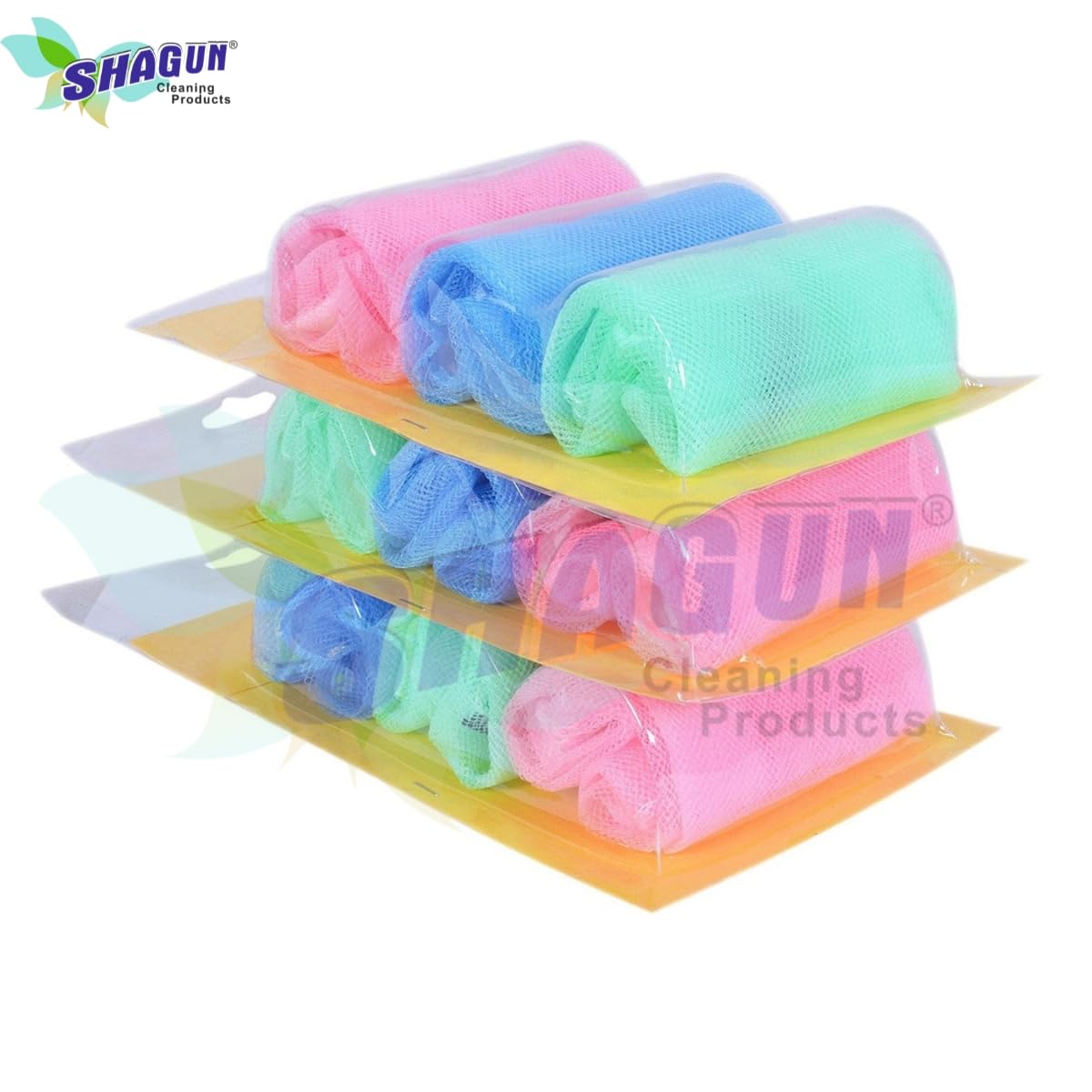 SHAGUN Multipurpose Fridge Nylon Scrubber with Storage Bag – Durable & Effective Cleaning Pads
