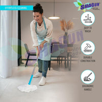 SHAGUN 360° Spin Mop with Telescopic Handle – High-Absorbency Cleaning Mop