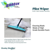 SHAGUN Floor Cleaning Wiper with Premium PVC Coated Handle (39") | Wide Cleaning Head EVA Rubber Blade Streak-Free Cleaning for Tiles, Glass & Bathrooms
