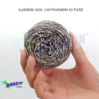 SHAGUN Dil Se Stainless Steel Scrubber – Pack of 6 | Heart-Shaped Metal Scrub Pad for Utensils & Kitchen Cleaning (15g Each)
