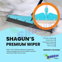 SHAGUN Floor Cleaning Wiper with Premium PVC Coated Handle (39") | Wide Cleaning Head EVA Rubber Blade Streak-Free Cleaning for Tiles, Glass & Bathrooms