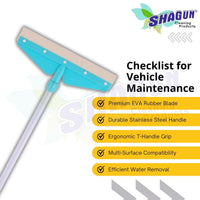SHAGUN Floor Cleaning Wiper with Premium PVC Coated Handle (39") | Wide Cleaning Head EVA Rubber Blade Streak-Free Cleaning for Tiles, Glass & Bathrooms