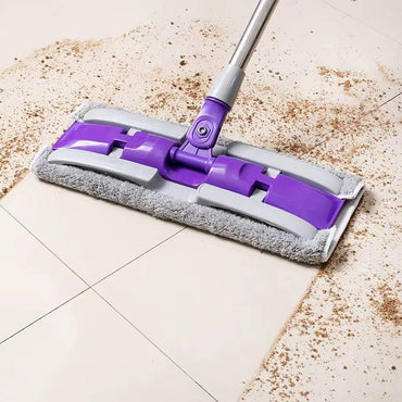 SHAGUN 360° Clip Champ Mop with Microfiber Cloth | Wet & Dry Use | Stainless Steel Handle | Rotating Head for Tiles, Marble & Wooden Floors