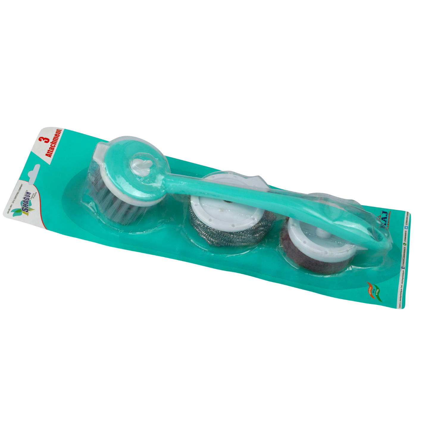 Shagun Dishwashing Handle Brush with Soap Dispenser – Heavy Duty Kitchen Cleaning Brush