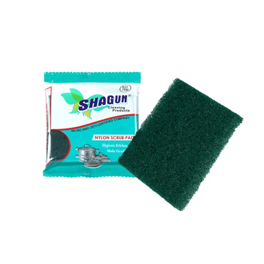 SHAGUN S-M Nylon Scrub Pad Strip Pack | 100% Nylon Kitchen Scrubber | Tough Grease & Stain Remover | Hanging Retail Pack