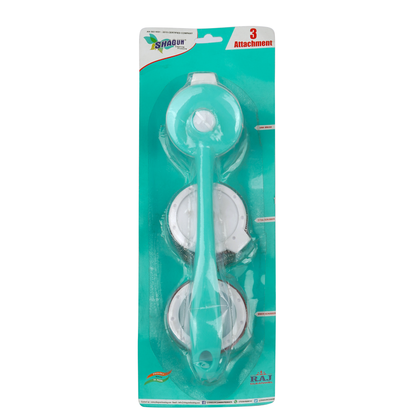 Shagun Dishwashing Handle Brush with Soap Dispenser – Heavy Duty Kitchen Cleaning Brush