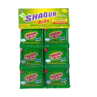 Shagun-Brite Heavy Duty Scrub Pad | Pack of 12 | 4x6 inch | Nylon Polyester Alox | Kitchen Cleaning Scrubber for Utensils