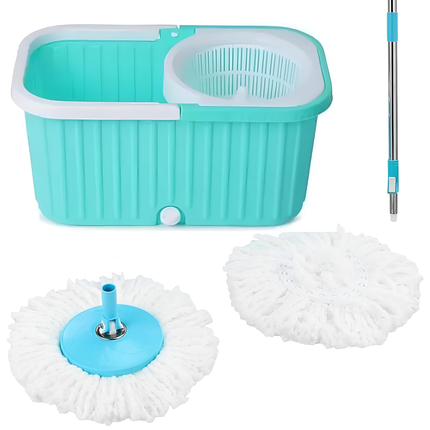 SHAGUN 360° Plastic Spin Mop Home & Kitchen Cleaning (Blue)