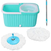 SHAGUN 360° Plastic Spin Mop Home & Kitchen Cleaning (Blue)