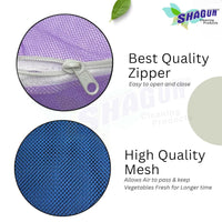SHAGUN Multipurpose Fridge Nylon Scrubber with Storage Bag – Durable & Effective Cleaning Pads