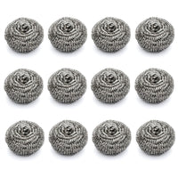 SHAGUN Stainless Steel Scrubber Heavy Duty Metal Scouring Pad for Tough Grease Removal, Rust-Free & Durable Cleaning for Kitchen, Utensils, Pots, Pans & Bathroom Per 10g (12)