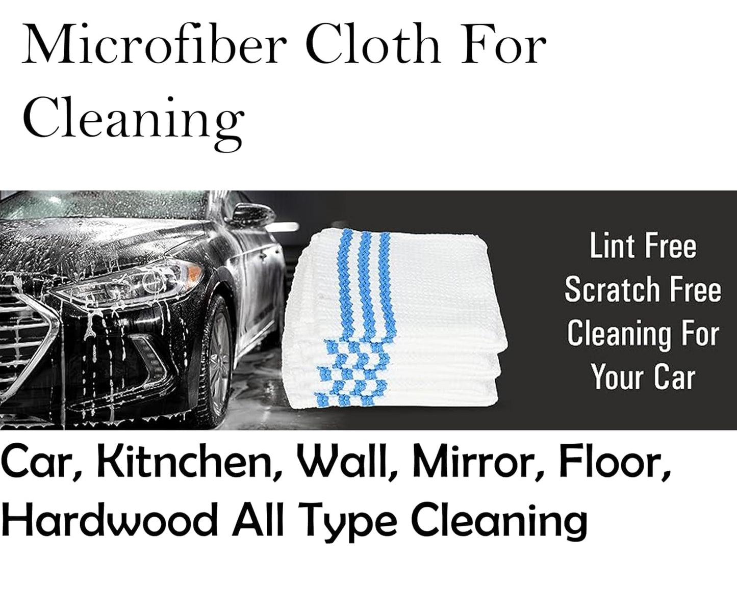 SHAGUN Microfiber Mop Cloth with Stripes, Super Absorbent, Quick Drying, Machine Washable (4)