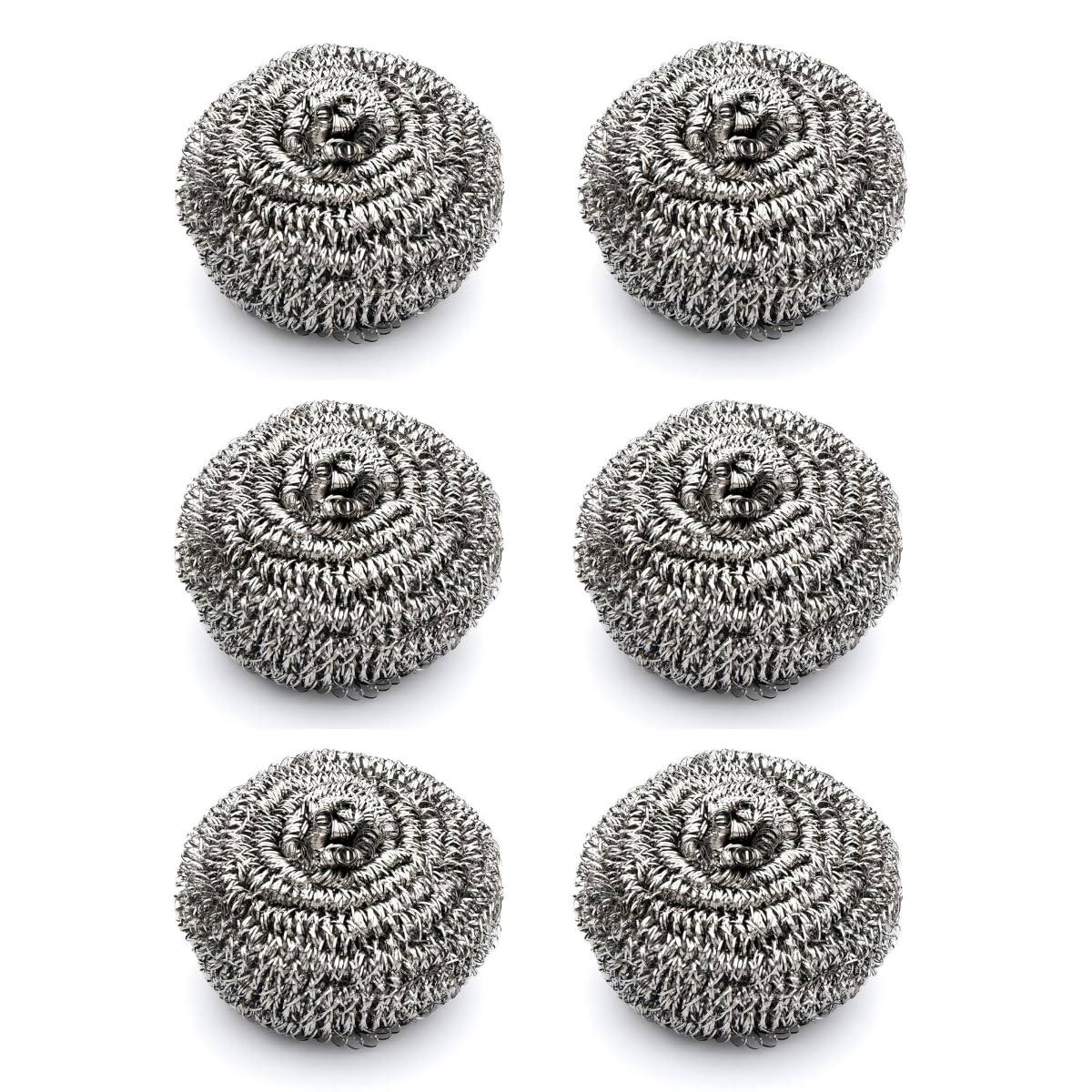 SHAGUN Stainless Steel Scrubber Heavy Duty Metal Scouring Pad for Tough Grease Removal, Rust-Free & Durable Cleaning for Kitchen, Utensils, Pots, Pans & Bathroom Per 10g (12)