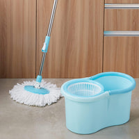 SHAGUN 360° Spin Mop 7L Plastic Basket & Handle Best for House Cleaning, Office Cleaning (Blue)