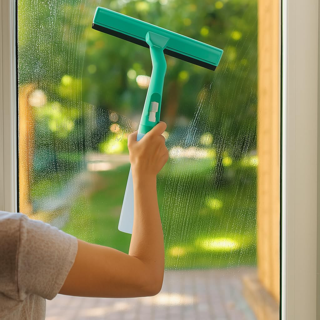 SHAGUN 2-in-1 Multipurpose Spray Glass Cleaner with Foam Wiper | Window, Mirror & Car Windshield Cleaning Tool | Streak-Free Shine | Easy-to-Use & Durable