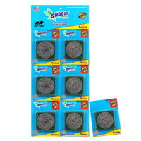 SHAGUN Steel Scrubber with Green Pad | 10g Each Twin Pack Rust-Free Utensil Cleaner for Kitchen (6 Sets, 12 Pieces)