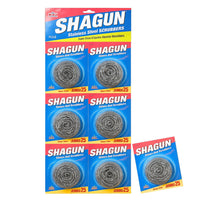 SHAGUN Jumbo 25 Stainless Steel Scrubber – Pack of 6 | 17g Heavy Duty Kitchen Utensil Cleaner