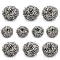 SHAGUN Stainless Steel Scrubber Heavy Duty Metal Scouring Pad for Tough Grease Removal, Rust-Free & Durable Cleaning for Kitchen, Utensils, Pots, Pans & Bathroom Per 10g (12)