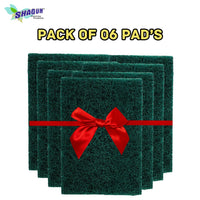 SHAGUN Steel Scrubber with Green Pad | 10g Each Twin Pack Rust-Free Utensil Cleaner for Kitchen (6 Sets, 12 Pieces)