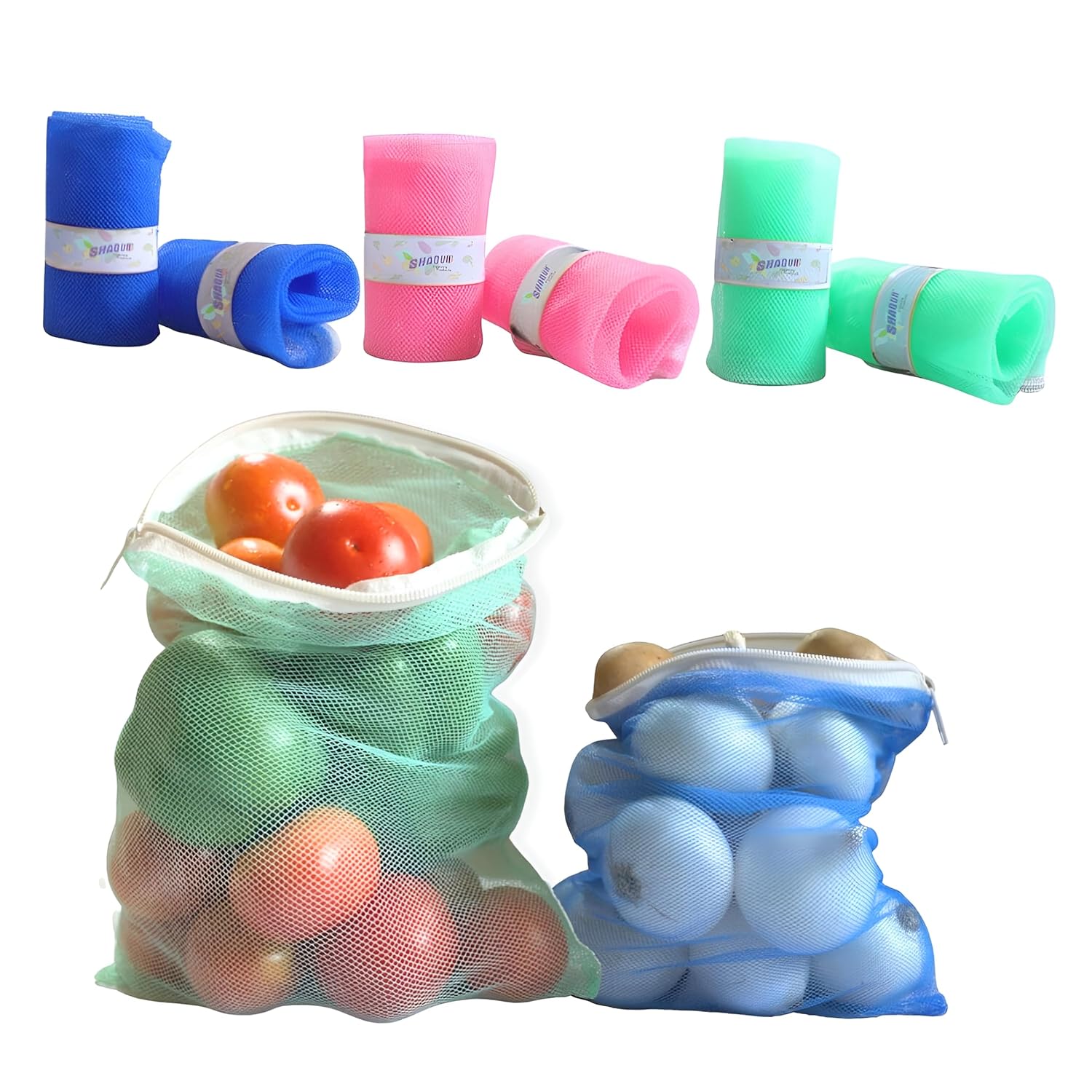 SHAGUN Multipurpose Fridge Nylon Scrubber with Storage Bag – Durable & Effective Cleaning Pads