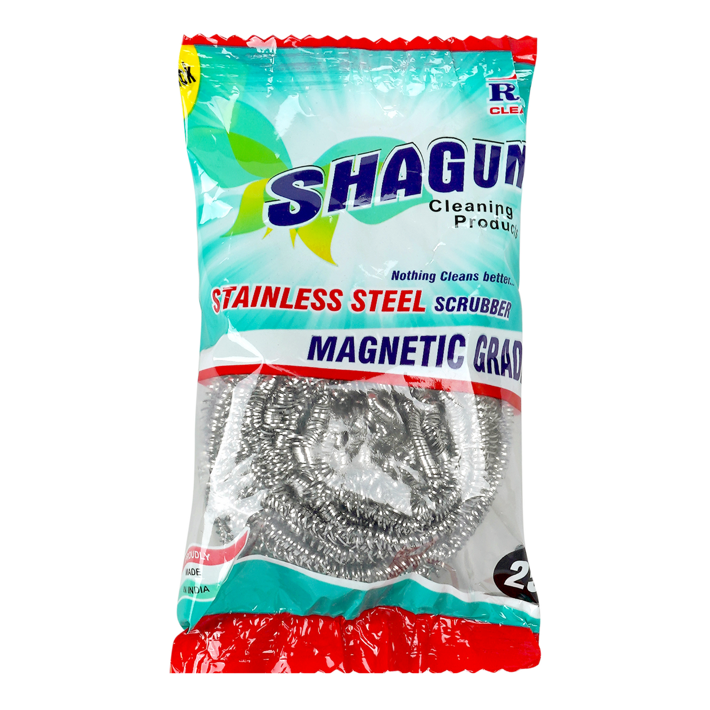 Shagun Stainless Steel Scrubber – Magnetic Grade | Hanging Strip Pack (20 Pieces)