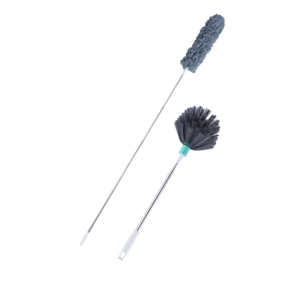 Shagun Round Ceiling & Wall Cleaning Brush with Long Steel Handle – Spider Web & Dust Remover