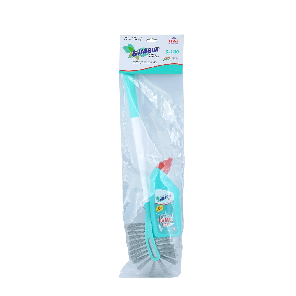 Shagun Toilet Cleaning Combo Toilet Cleaner Liquid + Long Handle Toilet Brush for Deep & Hygienic Cleaning