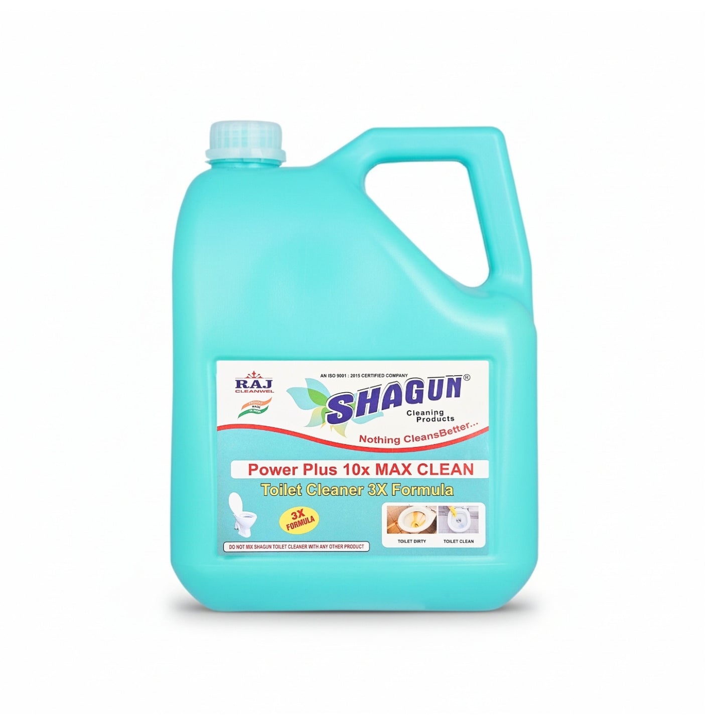 Shagun Power Plus 10x Max Clean Toilet Cleaner (3X Formula) – Heavy Duty Bathroom & WC Cleaner for Deep Cleaning ( 5 Ltr  )