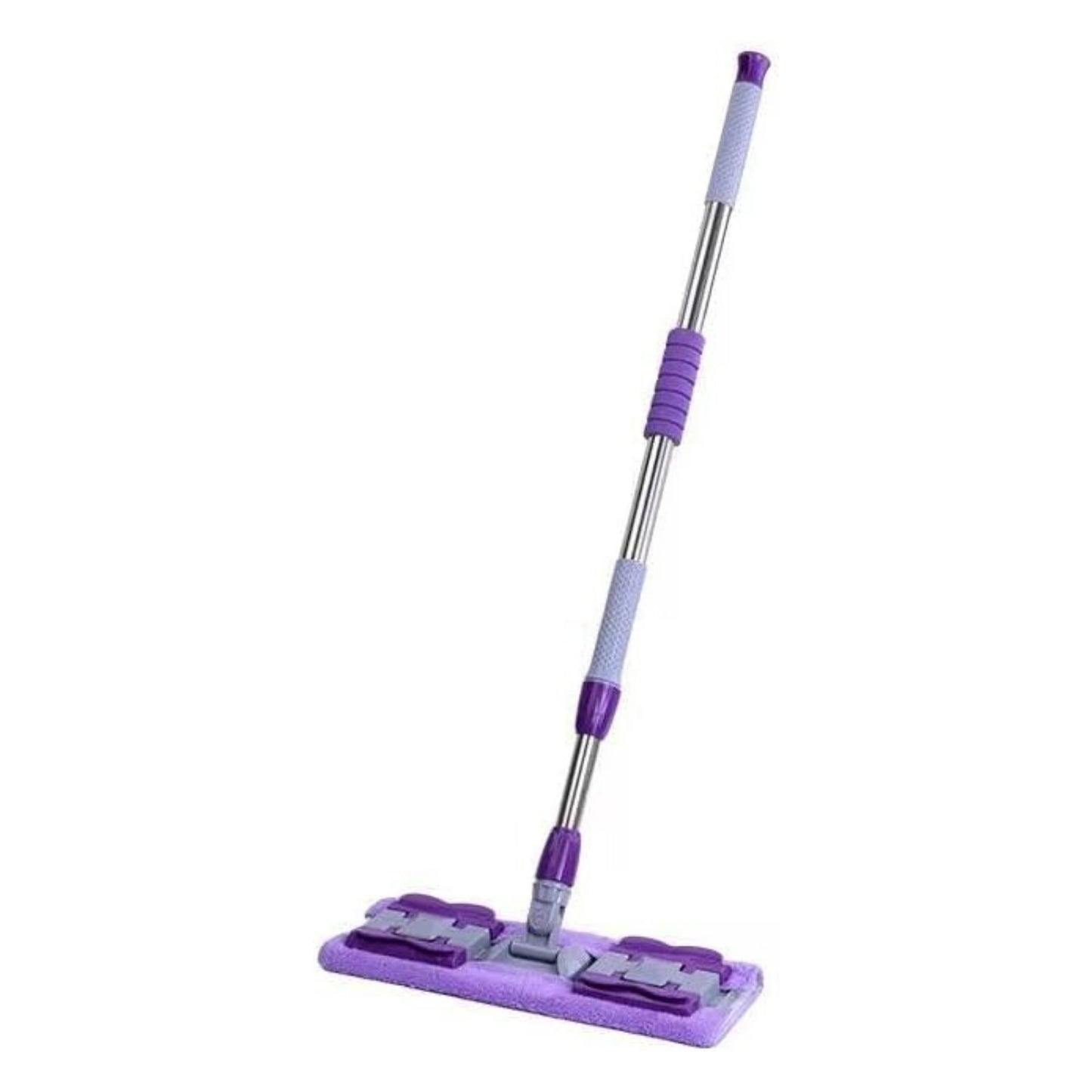 SHAGUN 360° Clip Champ Mop with Microfiber Cloth | Wet & Dry Use | Stainless Steel Handle | Rotating Head for Tiles, Marble & Wooden Floors