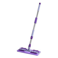 SHAGUN 360° Clip Champ Mop with Microfiber Cloth | Wet & Dry Use | Stainless Steel Handle | Rotating Head for Tiles, Marble & Wooden Floors